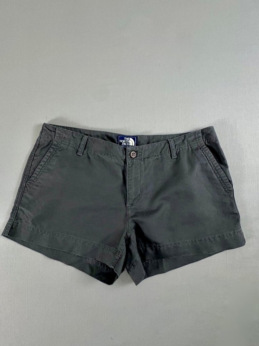 The North Face California Heritage Gray Linen Blend Shorts Womens 12 Chino